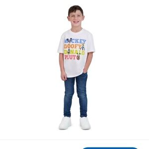 Disney Character Kid T-shirt Micky, Goofy, Donald, Pluto Embroidered Sz XXL (18)